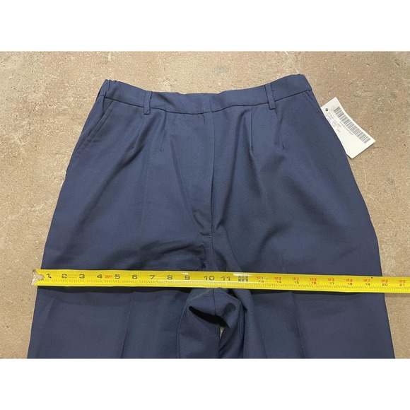 Vintage DSCP Dress Pants Womens 12WR Blue Wool Blend Pleated Uniform 90s - Picture 15 of 16